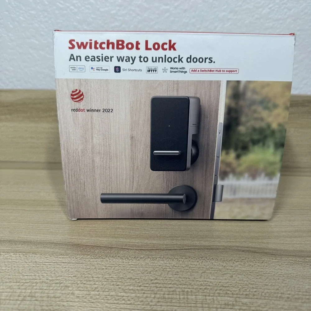 SwitchBot Smart Lock Bluetooth Electronic Deadbolt Keyless Entry Door Lock Black